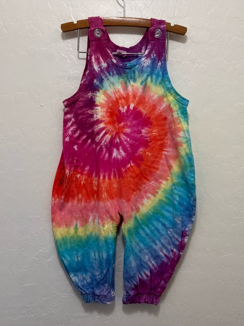 Dharma Trading Co. Tie Dye Romper 18m Colorful Jumper Relaxed Hippie Rainbow